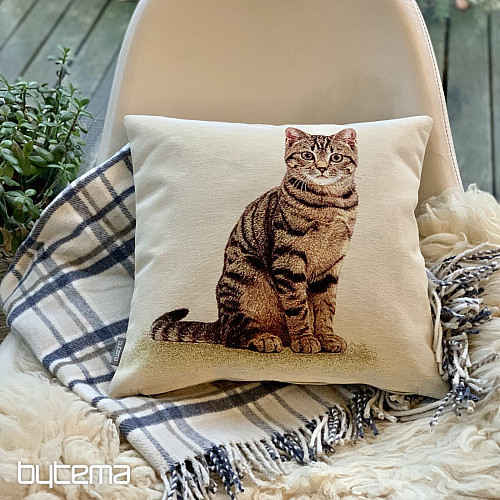 Taie d'oreiller tapisserie CHAT MOUREK