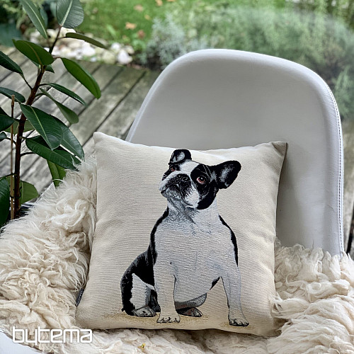 Taie d'oreiller tapisserie BULLDOG CHIEN
