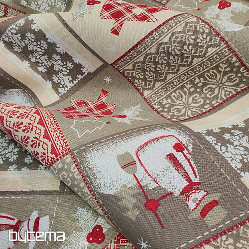 Tissu décoratif de Noël BONHOMME DE NEIGE I