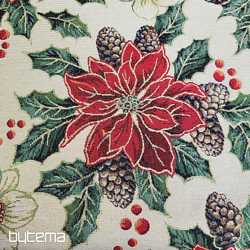 Tissu à tapisserie ROSE DE NOËL