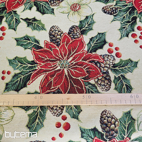 Tissu à tapisserie ROSE DE NOËL