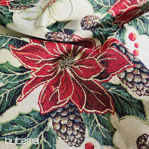 Tissu à tapisserie ROSE DE NOËL