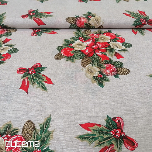 Tissu déco Noël CESMINA fleur