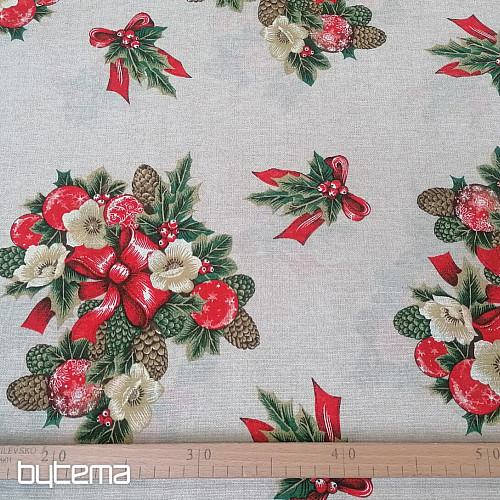 Tissu déco Noël CESMINA fleur