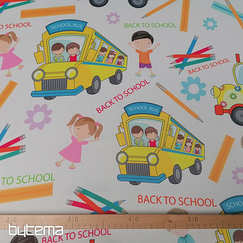 Tissu décoratif 10027-03 RETOUR À L&#39;ÉCOLE