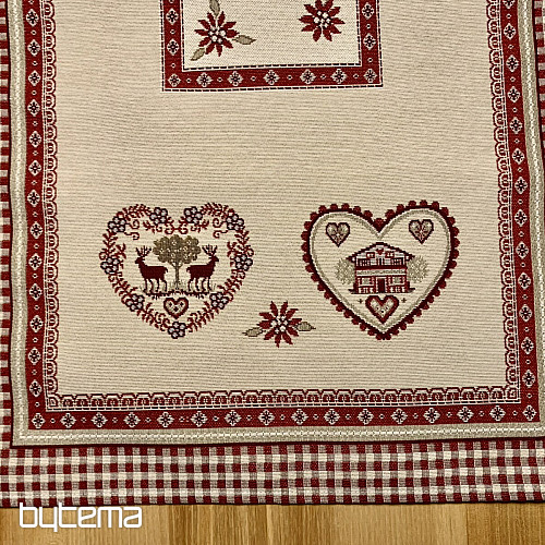 Nappe et châle tapisserie ALPES TYROLIENNES