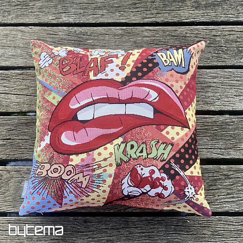 Housse de coussin tapisserie COMICS LIPS