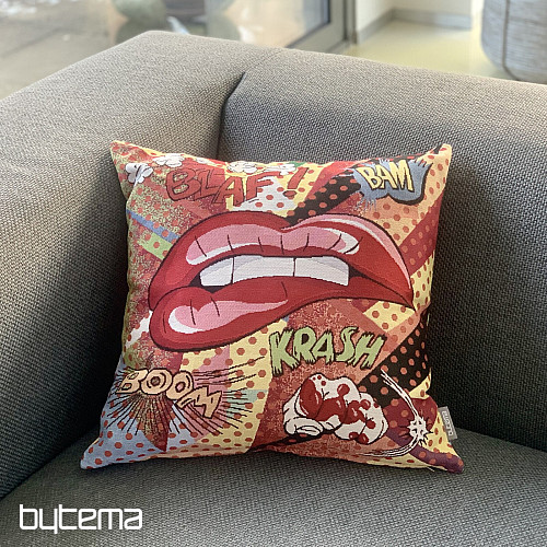 Housse de coussin tapisserie COMICS LIPS