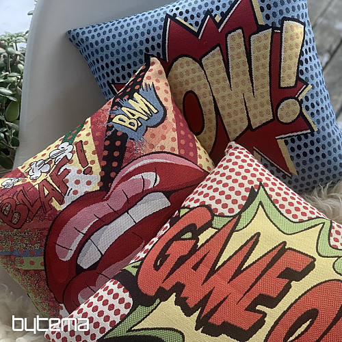 Housse de coussin tapisserie COMICS GAME ON!