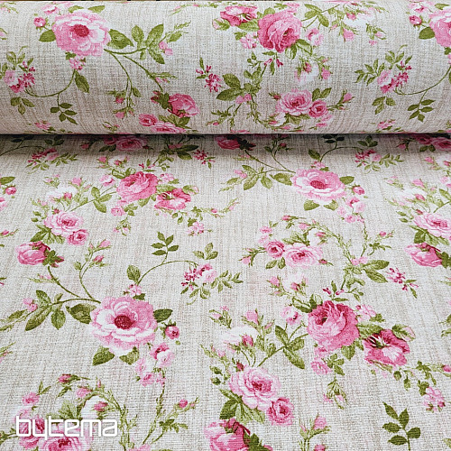Tissu décoratif ROSE EVA coupé