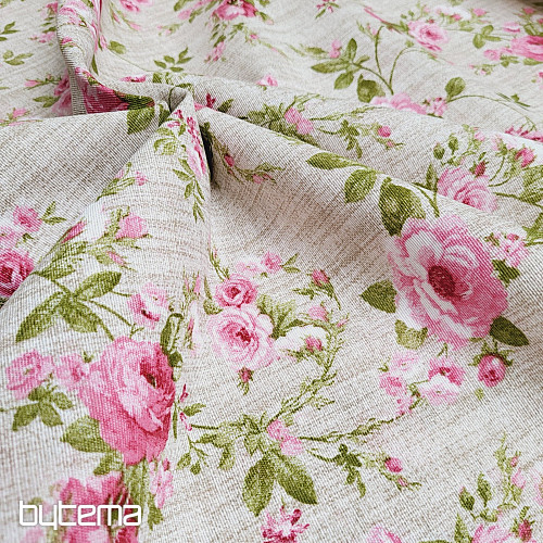 Tissu décoratif ROSE EVA coupé