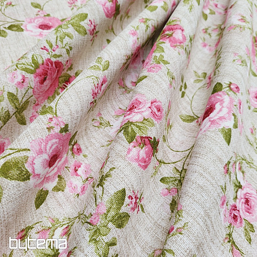 Tissu décoratif ROSE EVA coupé