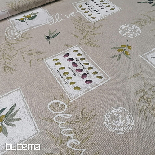 Tissu décoratif OLIVE FRANÇAISE