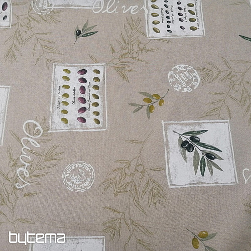 Tissu décoratif OLIVE FRANÇAISE