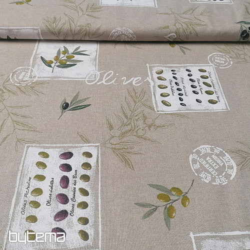 Tissu décoratif OLIVE FRANÇAISE