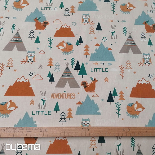 Tissu coton PETITES AVENTURES