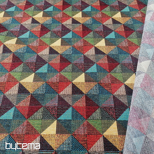 Tissu décoratif RUBIK MULTICOLORE