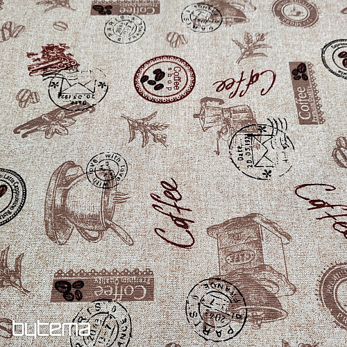 Tissu décoratif CAFÉ MARON