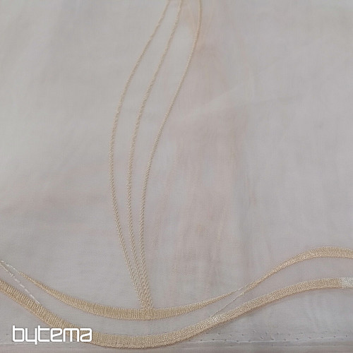 Rideau de luxe brodé blanc - crème GERSTER 556/23