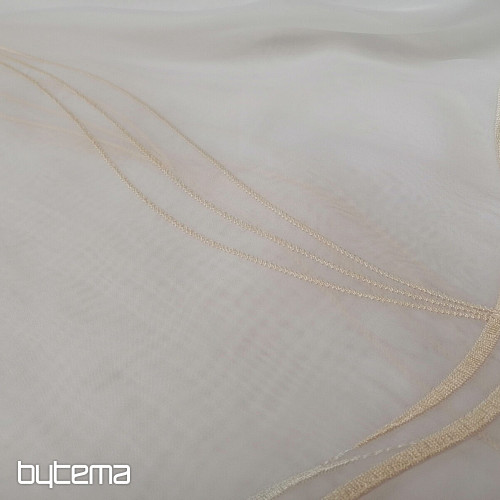 Rideau de luxe brodé blanc - crème GERSTER 556/23