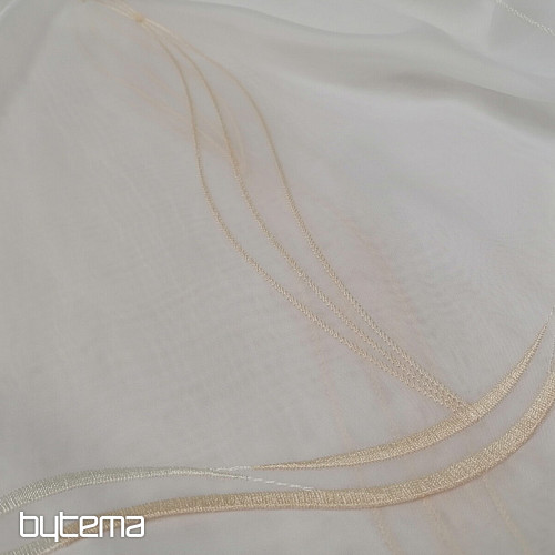 Rideau de luxe brodé blanc - crème GERSTER 556/23