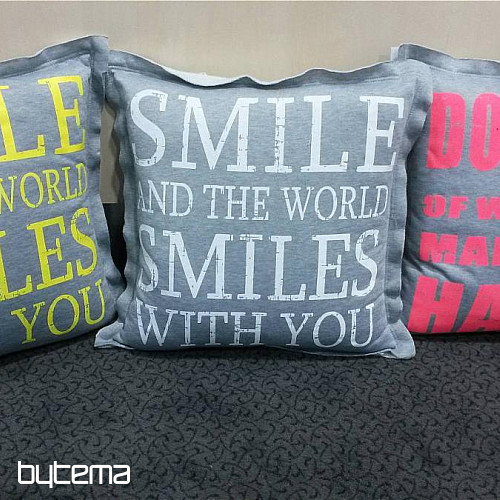 Housse de coussin SMILE rose