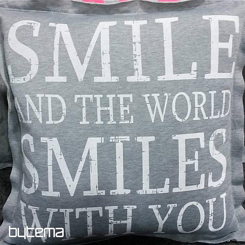 Housse de coussin SMILE rose