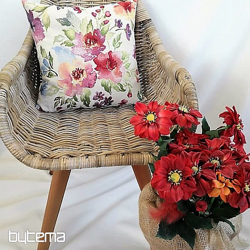 Housse de coussin tapisserie FLEURS PASTEL