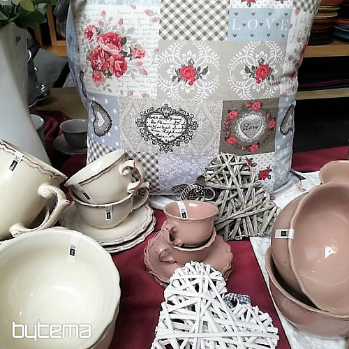 Tissu déco LIA patchwork beige