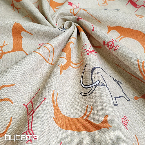 Tissu décoratif BUXU mammouths