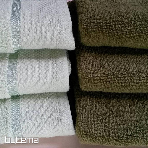 Serviette et drap de bain MIKRO vert foncé