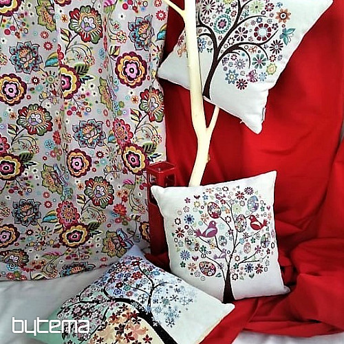 Housse de coussin tapisserie ARBRE 4 SAISONS
