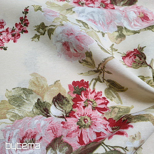Tissu décoratif ROSE ELIANA grand