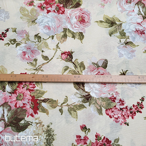 Tissu décoratif ROSE ELIANA grand