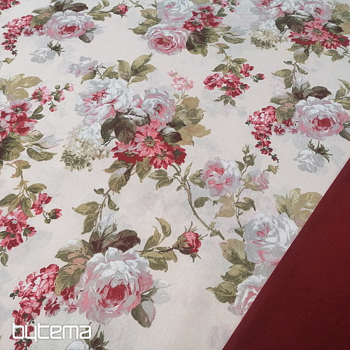 Tissu décoratif ROSE ELIANA grand