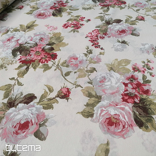 Tissu décoratif ROSE ELIANA grand