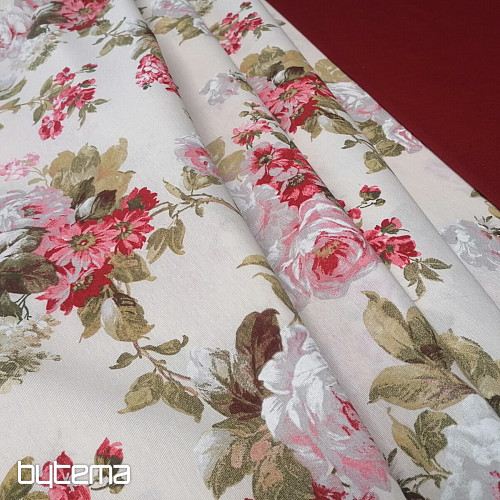 Tissu décoratif ROSE ELIANA grand