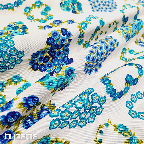 Tissu déco AROAN bleu