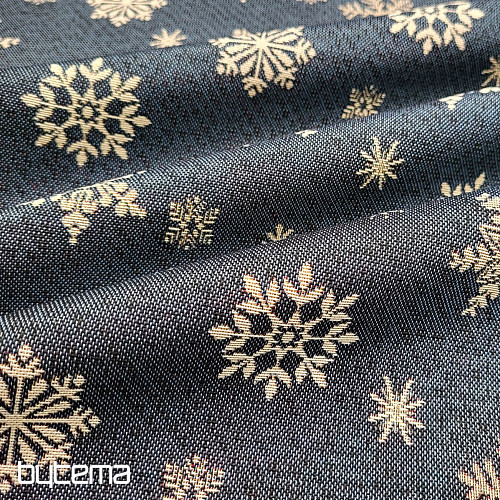 Tissu à tapisserie FLOCON BLEU