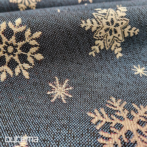 Tissu à tapisserie FLOCON BLEU
