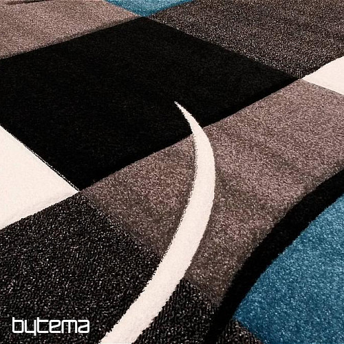 Tapis pièce moderne MOND MERINO turquoise