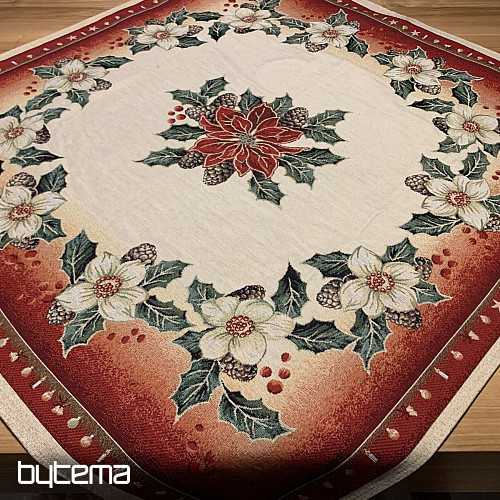 Nappe tapisserie Rose de Noël DIBAR