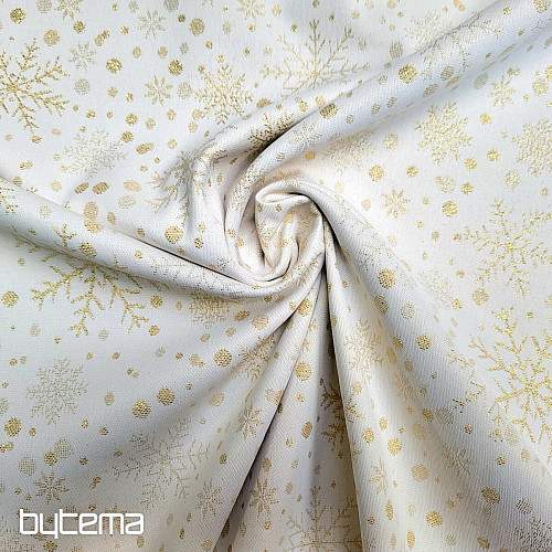 Tissu jacquard décoratif FLAKES I doré