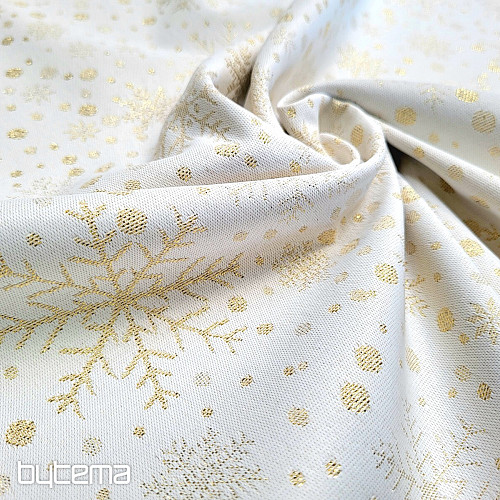 Tissu jacquard décoratif FLAKES I doré