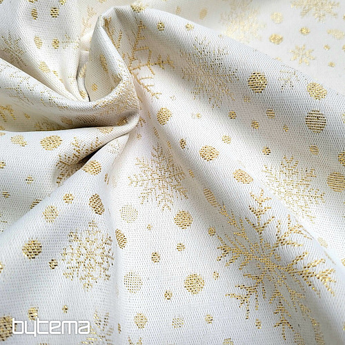 Tissu jacquard décoratif FLAKES I doré