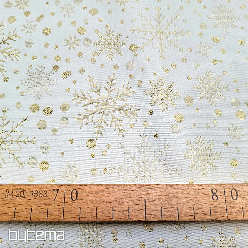 Tissu jacquard décoratif FLAKES I doré
