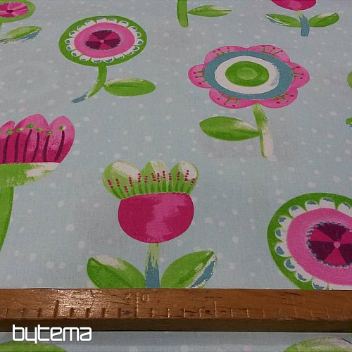 Tissu coton enfant Tulipes