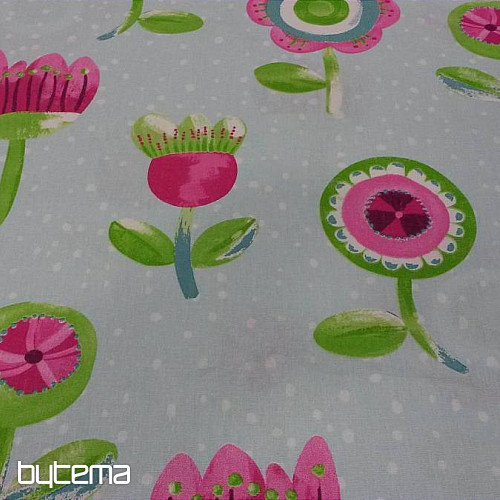Tissu coton enfant Tulipes