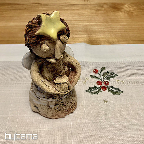 Nappe et foulards de Noël brodés BOUGIE