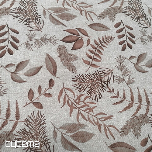 Tissu décoratif FERN BROWN